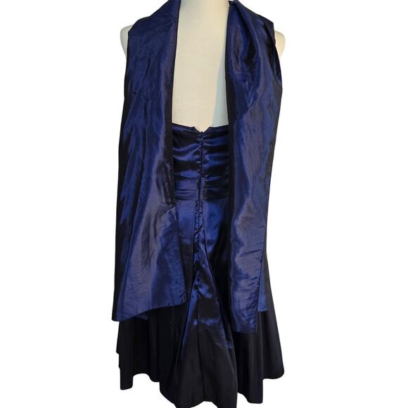 NWT Women's Fiesta Semi Formal Dress Blue Large Fits Like Medium Party Junior - Picture 7 of 8